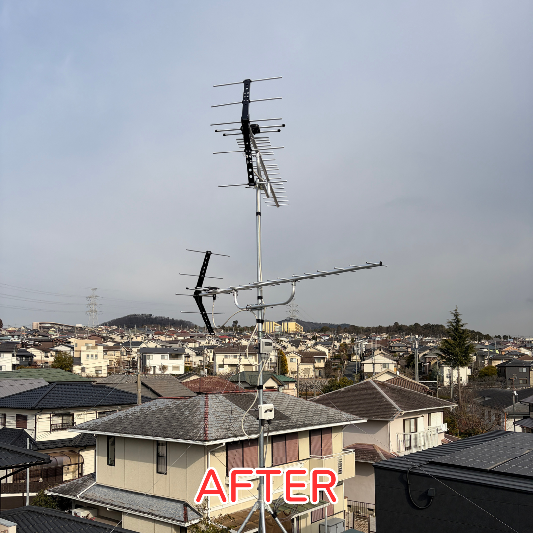 川西市 アンテナ交換 交換後状況