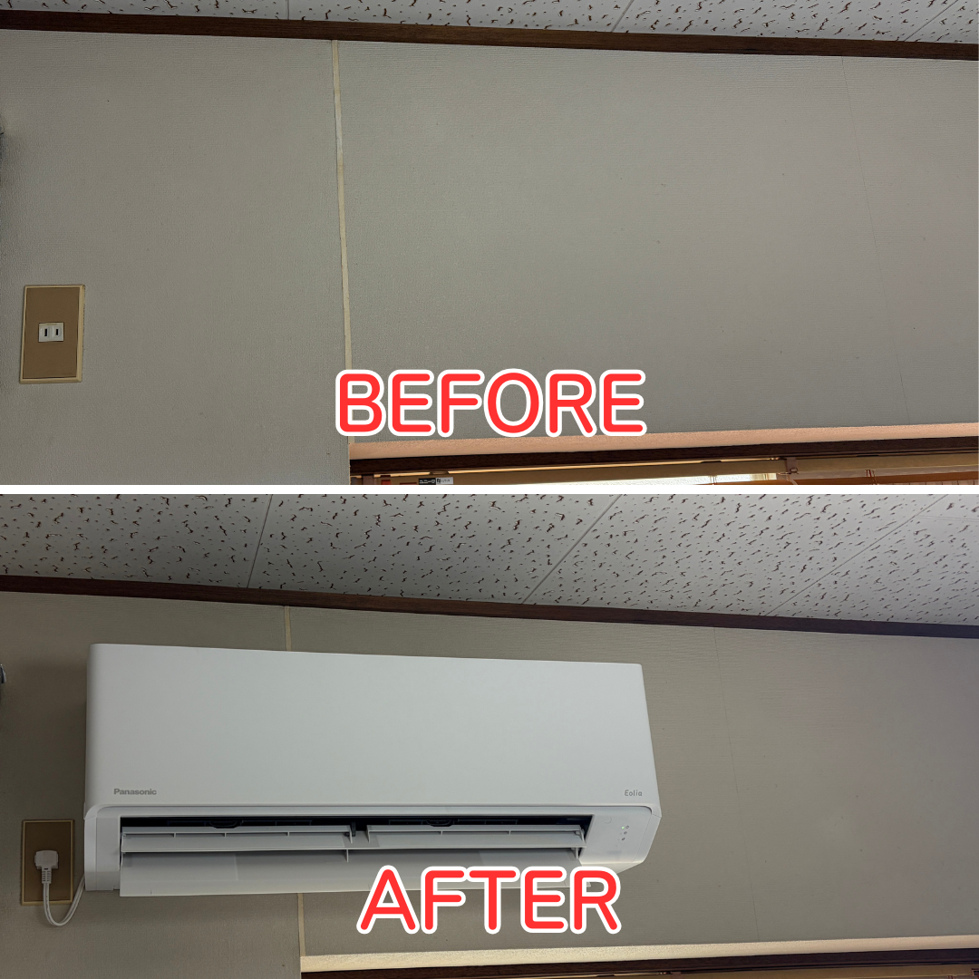 川西市 エアコン 新設工事 室内機