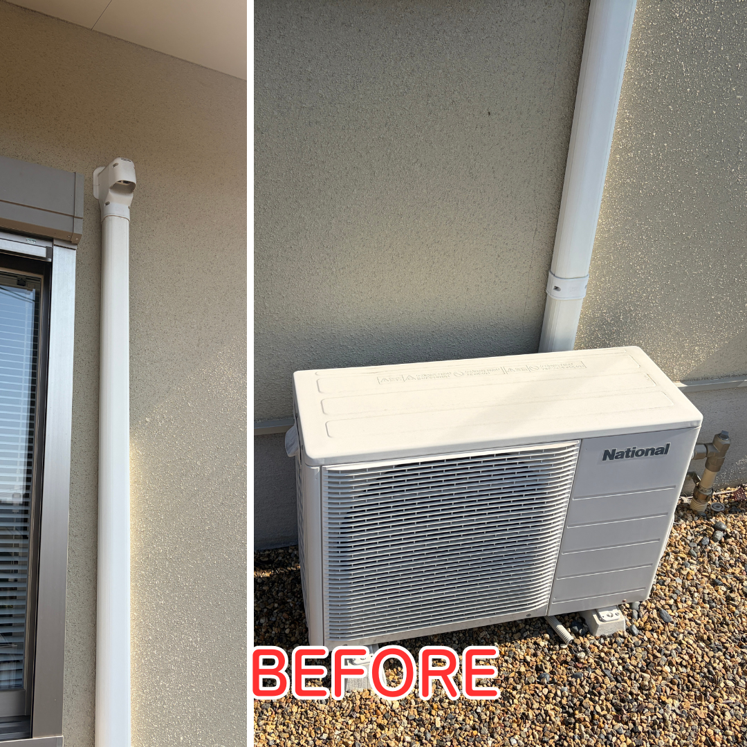 川西市 エアコン入替工事 室外機 施工前状況