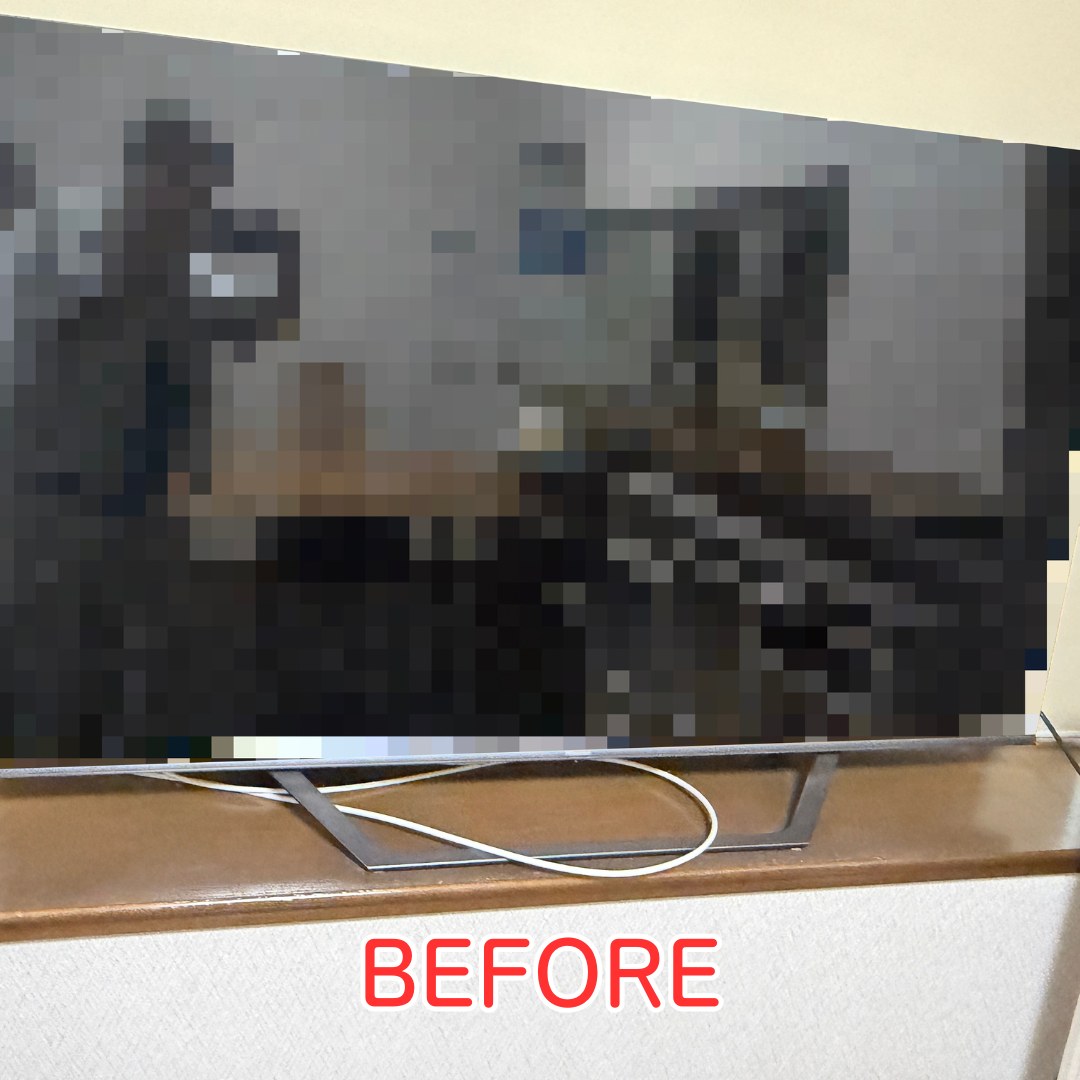 豊能町 4K液晶テレビ 買い替え配達設置 施工前状況