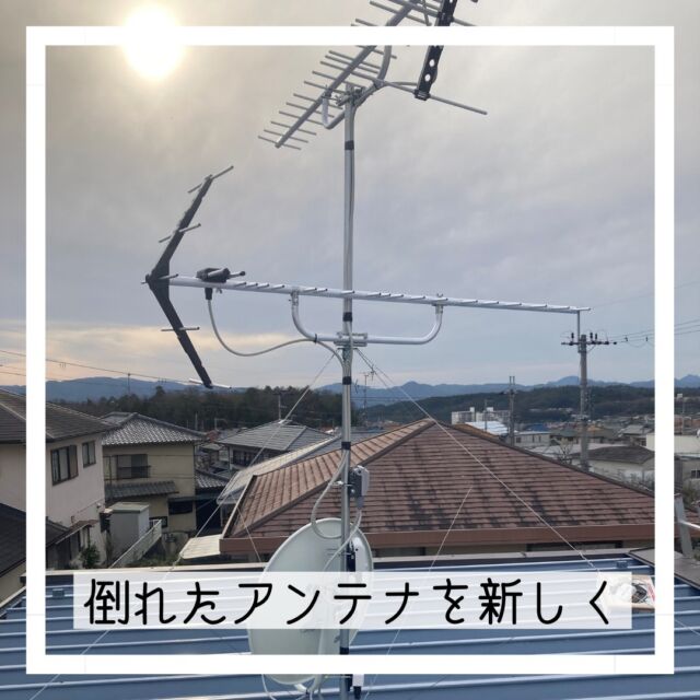 古くなって倒壊したアンテナの新規工事です。
アンテナ工事はその地域に合った材料が必要となるので地域に根ざした電器屋や工事屋でするほうがトラブルが少ないですよ😊

#まちのでんきやさん #街のでんきやさん #パナソニックのお店 #panasonicshop #マルミヤデンカ #となりのマルミヤ #川西市 #kawanishi #猪名川町 #inagawa #日生中央 #nisseichuo
#アンテナ工事
#寒い